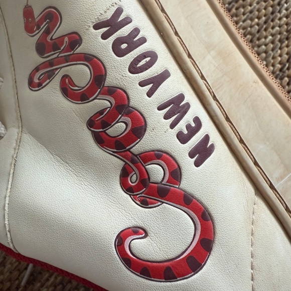 Coach Mens Shoes Men's High Line Leather Snake Script Sneakers - Picture 7 of 7